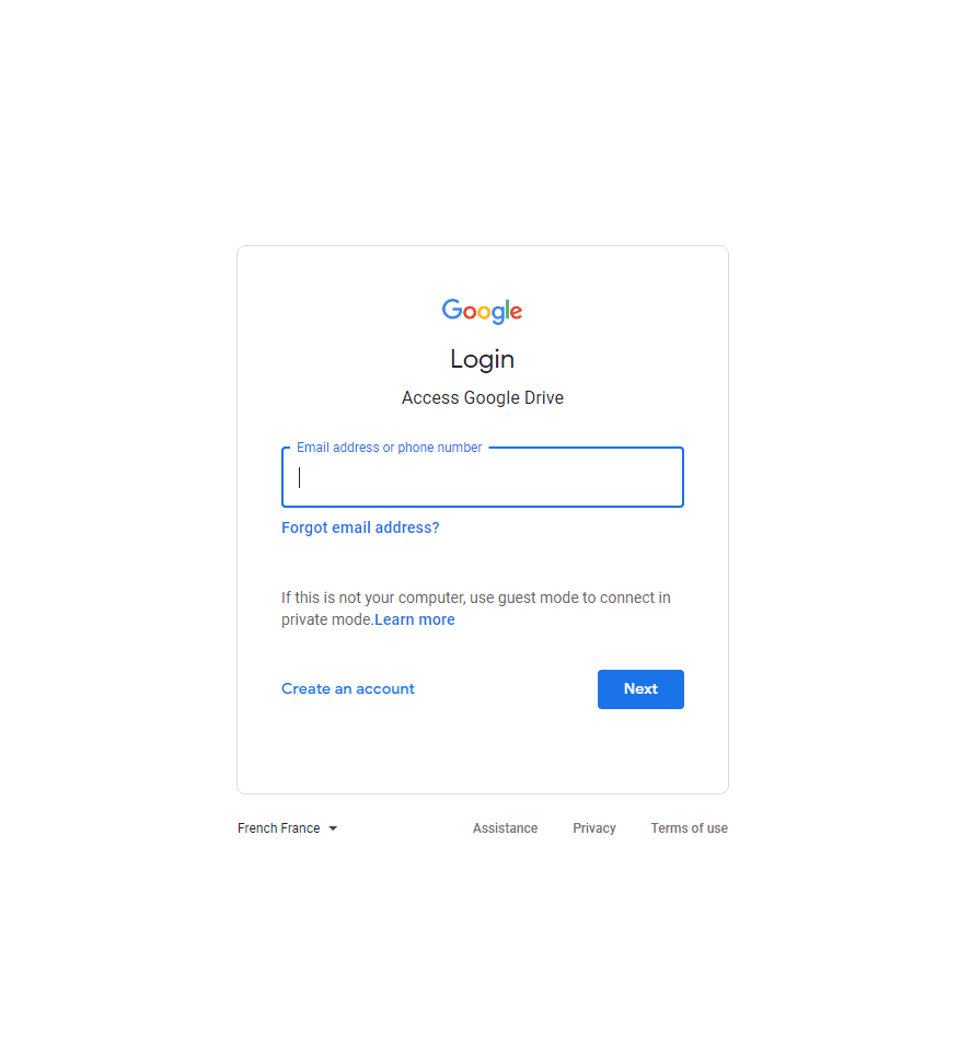 صفحه ورود به اکانت گوگل سایتز